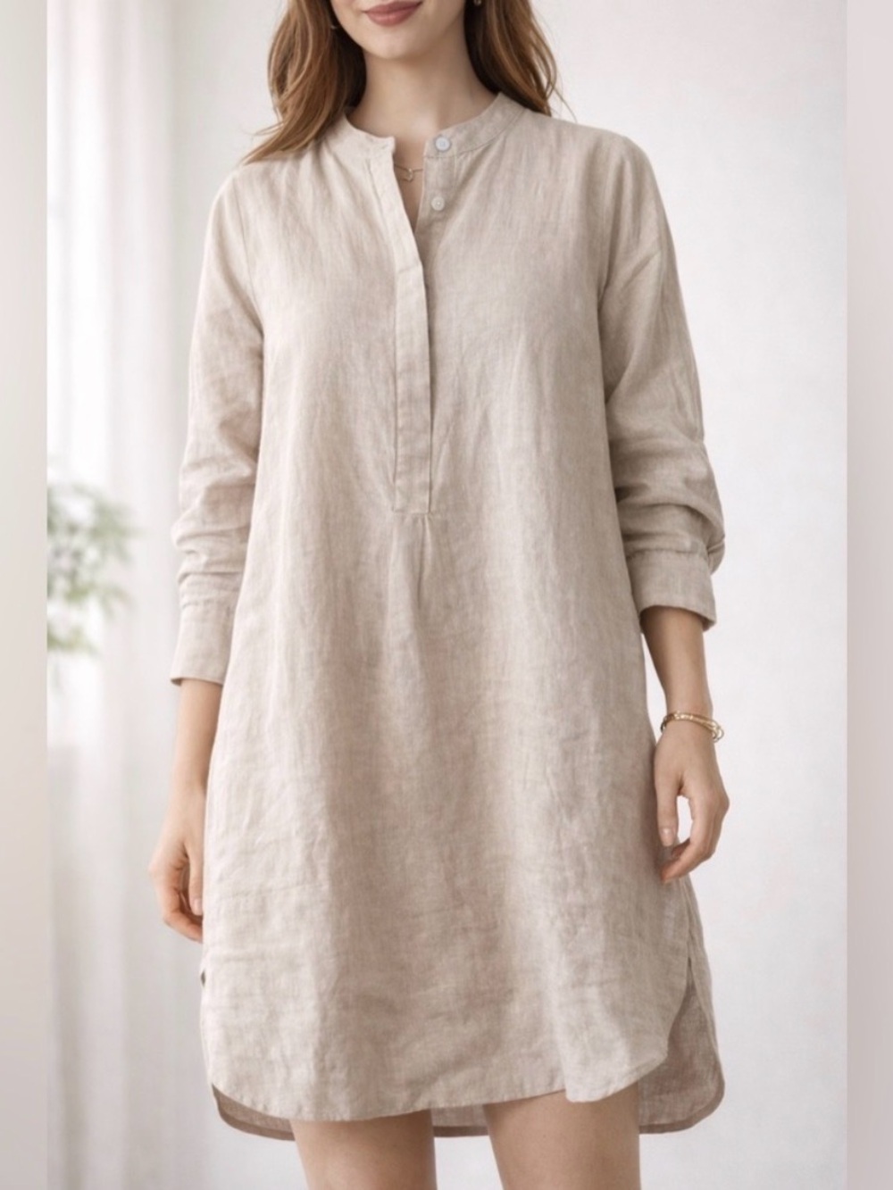 Tuckernuck Emilia Dress in Natural Linen Size XS New with Tags